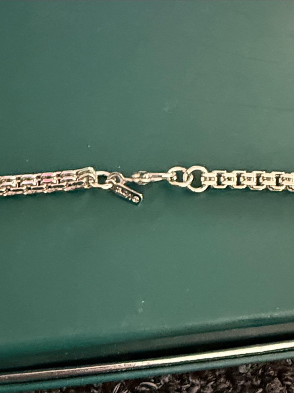 Monet Silver Tone Double Chain Necklace - Picture 3 of 5